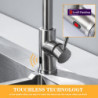 Smart Touchless Kitchen Tap Brushed Poll Out Infrared Sensor Taps Black/Nickel Infrared Water Mixer Taps