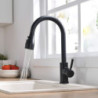 Brushed Nickel Kitchen Taps Single Hole Pull Out Spout Kitchen Sink Mixer Tap Stream Sprayer Head Chrome/Mixer Tap