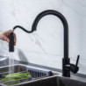 Brushed Nickel Kitchen Taps Single Hole Pull Out Spout Kitchen Sink Mixer Tap Stream Sprayer Head Chrome/Mixer Tap