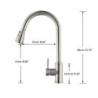 Brushed Nickel Kitchen Taps Single Hole Pull Out Spout Kitchen Sink Mixer Tap Stream Sprayer Head Chrome/Mixer Tap