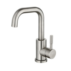 Hot Cold Water Tap Bathroom Kitchen Basin Single Handle 304 Stainless Steel Sink Taps 2 Holes