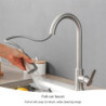 Sink Pull Out Tap Stainless Steel Deck Mounted Tap Single Handle Rotary Pull Tap Double Outlet Method Kitchen Accessory