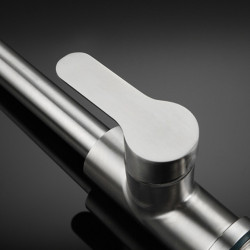 Sink Pull Out Tap Stainless Steel Deck Mounted Tap Single Handle Rotary Pull Tap Double Outlet Method Kitchen Accessory