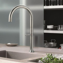Kitchen Basin Tap 360 Rotation Stainless Steel Material Single Handle Mixer Water Cold and Hot Ceramic Suitable For Hotel