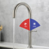 Kitchen Basin Tap 360 Rotation Stainless Steel Material Single Handle Mixer Water Cold and Hot Ceramic Suitable For Hotel