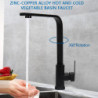 Matte Black/Brushed Nickle Kitchen Tap Hot And Cold Water Mixer 360 Degree Rotating Vessel Sink Tap Wall Mounted for Kitchen