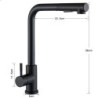 ping Black Pull Out Kitchen Sink Tap Deck Mounted Stream Sprayer Kitchen Mixer Tap Bathroom Kitchen Hot Cold Tap