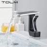 Basin Tap Waterfall Tap Basin Taps Black Washbasin Single Handle Hot Cold Water Tap Basin Mixer Sink Mixer Tapware