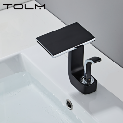 Basin Tap Waterfall Tap Basin Taps Black Washbasin Single Handle Hot Cold Water Tap Basin Mixer Sink Mixer Tapware