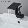 Basin Tap Waterfall Tap Basin Taps Black Washbasin Single Handle Hot Cold Water Tap Basin Mixer Sink Mixer Tapware