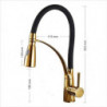 Electroplated Brass Kitchen Tap: Single Handle, One Hole, Pull-Out/Centerset/Tall/High Arc Design