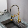 Modern Electroplated Kitchen Tap: Single Handle, One Hole, Pull-Out/Pull-Down, Deck Mounted Contemporary Design