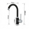 Brass Kitchen Sink Mixer Tap: Single Handle, One Hole, Deck Mounted Vessel Tap with Hot and Cold Hose