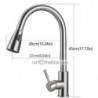 Brushed Nickel Kitchen Tap: Single Handle, High Arc, Pull-Out Sprayer, Rotatable 304 Stainless Steel, One Hole Design