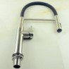 Nickel Brushed Stainless Steel Kitchen Tap: Single Handle, One Hole, Pull-Out/Pull-Down, Rotatable Vessel, Hot/Cold Water