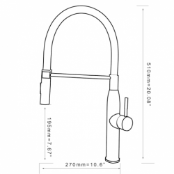 Nickel Brushed Stainless Steel Kitchen Tap: Single Handle, One Hole, Pull-Out/Pull-Down, Rotatable Vessel, Hot/Cold Water