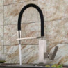 Electroplated Contemporary Kitchen Tap: Single Handle, One Hole, Pull-Out/Pull-Down/Tall/High Arc Centerset