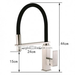 Electroplated Contemporary Kitchen Tap: Single Handle, One Hole, Pull-Out/Pull-Down/Tall/High Arc Centerset