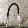 Electroplated Contemporary Kitchen Tap: Single Handle, One Hole, Pull-Out/Pull-Down/Tall/High Arc Centerset