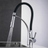 Electroplated Kitchen Tap: Single Handle, One Hole, Pull-Out/Pull-Down Vessel Design