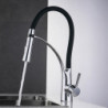 Electroplated Kitchen Tap: Single Handle, One Hole, Pull-Out/Pull-Down Vessel Design