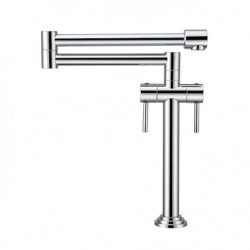 Foldable Kitchen Sink Mixer Tap: Deck Mounted, 360° Swivel, Single Handle Vessel Tap