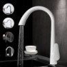 Minimalist Modern Kitchen Tap: Single Handle, One Hole, Pull-Out Spray, 360° Rotatable Design