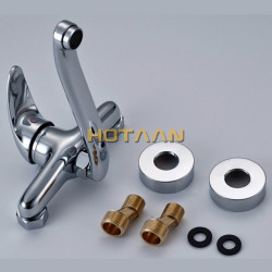 . Brass Chrome Taps For Kitchen Sink Kitchen Tap Dual Hole Wall Kitchen Mixer Tap YT6033