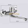 . Brass Chrome Taps For Kitchen Sink Kitchen Tap Dual Hole Wall Kitchen Mixer Tap YT6033