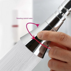 Universal Adjustable Kitchen Water Tap: 360° Rotating, Water-Saving Shower Nozzle Adapter with Pressure Control