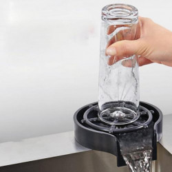 Automatic Cup Washer Tap: Glass Rinser, Kitchen Sink Bar Accessory, Coffee Pitcher Wash Cup for Kitchen/Bar