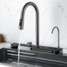 Modern Waterfall Kitchen Tap: Multi-Function Pull-Out/Pull-Down, Ceramic Valve, Contemporary Design for Kitchen Sink