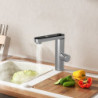 Stainless Steel Tankless Heating Tap: Instant Electric Hot Water Heater with LED Digital Display, Suitable for Kitchen, Bathroom