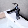 New Design Basin Tap Black and Chrome Bathroom Sink Tap Single Handle Basin Taps Deck Wash Hot Cold Mixer Tap Crane