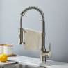 Modern Kitchen Tap: Flexible Spray, Dishcloth Holder, 2 Modes, Single Handle, One Hole, Pull-Out/Pull-Down, Ceramic Valve, Cente