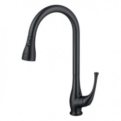 Nickel Brushed Kitchen Tap: Single Handle, One Hole, Pull-Out Spray, Electroplated, Pull-Out/Pull-Down/Standard Spout/Tall/High 