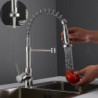 Electroplated Brass Kitchen Tap: Single Handle, One Hole, Pull-Out Standard Spout, Centerset Contemporary Design