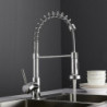 Electroplated Brass Kitchen Tap: Single Handle, One Hole, Pull-Out Standard Spout, Centerset Contemporary Design