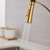 Pull-Down Sink Mixer Tap: 360 Swivel, Flexible Tube Pipe, Brass, Single Handle, Hot/Cold Water Hose