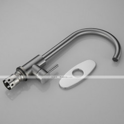 Multi-Function Kitchen Tap: Stainless Steel, Deck Mounted, Nickel Brushed, Rotatable, Hot/Cold Switch