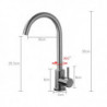 Multi-Function Kitchen Tap: Stainless Steel, Deck Mounted, Nickel Brushed, Rotatable, Hot/Cold Switch