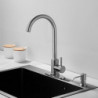 Multi-Function Kitchen Tap: Stainless Steel, Deck Mounted, Nickel Brushed, Rotatable, Hot/Cold Switch