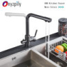 Black White Brass Luxury Pure Water Kitchen Tap Dual Handle Hot and Cold Drinking Water 3-way Filter Kitchen Mixer Taps