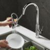 Kitchen Sink Mixer Tap with 3-Mode Spout: Pull-Out, 360° Rotate, Single Handle, Cold and Hot Hose