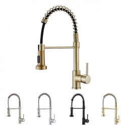 High Arc Kitchen Tap: Pull-Down, 360° Swivel, Single Handle, Sink Mixer, Hot and Cold Water Hose