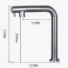 Contemporary Kitchen Tap: Single Handle, One Hole, Stainless Steel, Pull-Out/Pull-Down, Hot or Cold Water Only