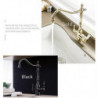 Twin Lever Purify Kitchen Tap: Sink Mixer, 360° Rotation, Water Purification Spout, Deck Mounted, Dual Handle, Single Hole, Cold