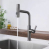 Waterfall Kitchen Tap with Pull-Out Spray: 2023 Centerset, 3-in-1 Multi-Functional, Single Handle, One Hole, Pull-Out Cylinder S