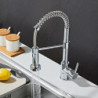 Flexible Spray Kitchen Tap with Dishcloth Holder: 2 Modes, Modern Contemporary Centerset, Single Handle, One Hole, Pull-Out/Pull