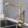 Retro Vintage Kitchen Tap: Single Handle, One Hole, Electroplated, Pull-Out/Pull-Down, Centerset